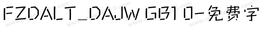 FZDALT_DAJW GB1 0字体转换